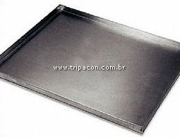 assadeira 40x60x3 cm plana lisa - aluminio