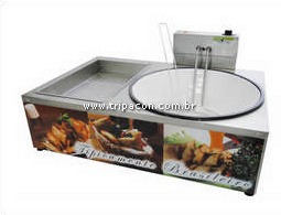 fritador de pastel eltrico com secador ital inox - 2032